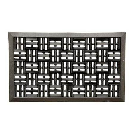 Sports Licensing Solutions Sports Licensing Solutions 18 in. W X 30 in. L Black Trellis Scraper Rubber Door Mat 58780